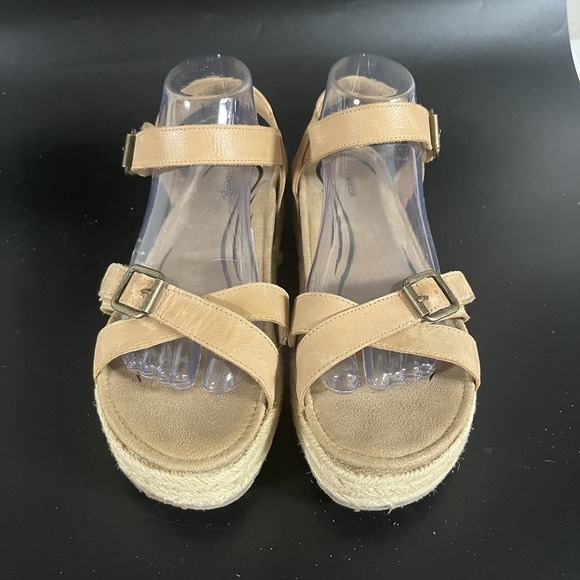 Aetrex Shoes - AETREX Leather Paula Arch Support Platform Sandals Espadrille EU 40 US 9-9.5